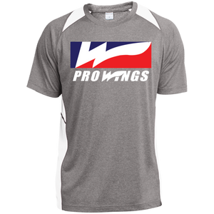 Pro Wings Heather Colorblock Poly T-Shirt