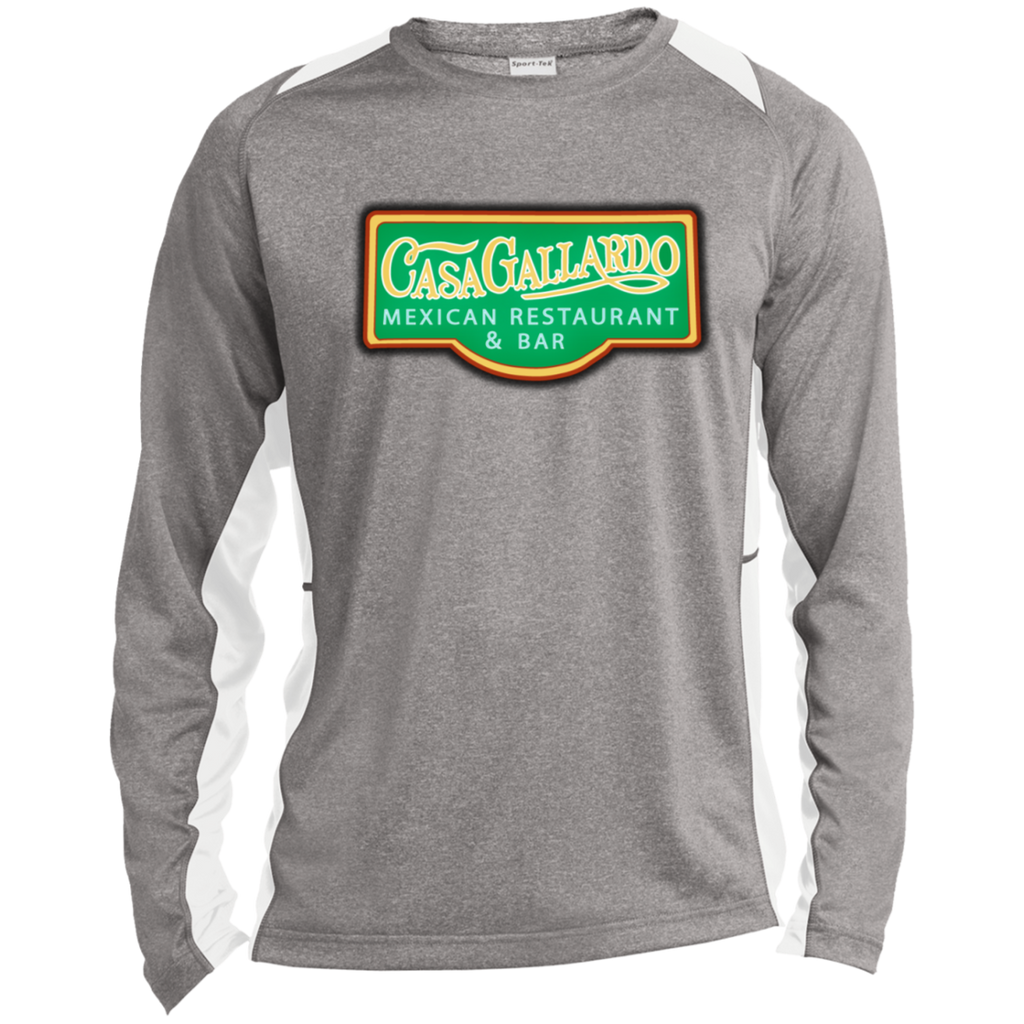 Casa Gallardo ST361LS Long Sleeve Heather Colorblock Poly T-Shirt