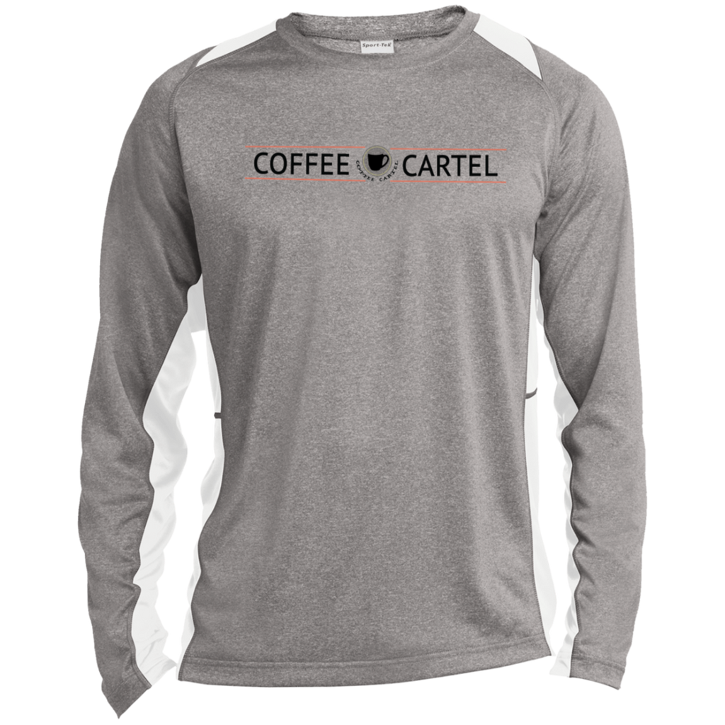 Coffee Cartel ST361LS Long Sleeve Heather Colorblock Poly T-Shirt