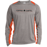 Coffee Cartel ST361LS Long Sleeve Heather Colorblock Poly T-Shirt