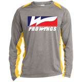 Pro Wings Long Sleeve Heather Colorblock Poly T-Shirt