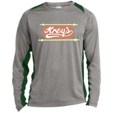 Kreys ST361LS Long Sleeve Heather Colorblock Poly T-Shirt