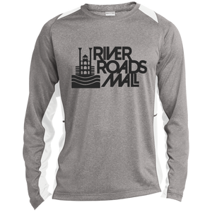 River Roads Mall ST361LS Long Sleeve Heather Colorblock Poly T-Shirt