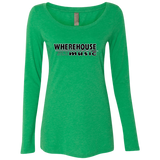 Wherehouse Music NL6731 Ladies' Triblend LS Scoop