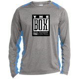 The Box ST361LS Long Sleeve Heather Colorblock Poly T-Shirt