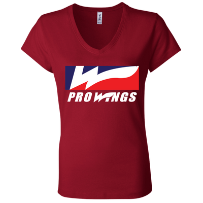 Pro Wings  Ladies' Jersey V-Neck T-Shirt