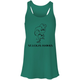 St. Louis Hawks Black B8800 Flowy Racerback Tank