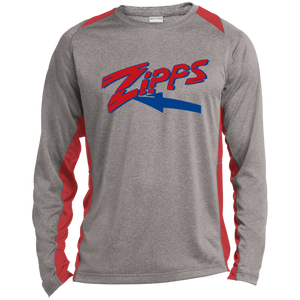 Zips   Long Sleeve Heather Colorblock Poly T-Shirt