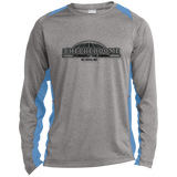 Checkerdome Black ST361LS Long Sleeve Heather Colorblock Poly T-Shirt