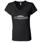 Checkerdome White B6005 Ladies' Jersey V-Neck T-Shirt