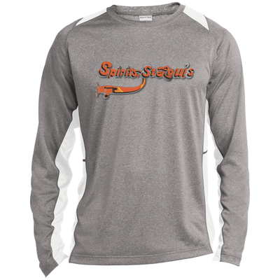 St. Louis Spirits ST361LS Long Sleeve Heather Colorblock Poly T-Shirt