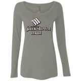 Jamestown Mall White NL6731 Ladies' Triblend LS Scoop