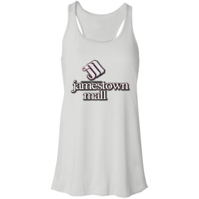 Jamestown Mall White B8800 Flowy Racerback Tank