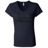 Checkerdome Black B6005 Ladies' Jersey V-Neck T-Shirt