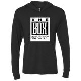 The Box White NL6021 Unisex Triblend LS Hooded T-Shirt