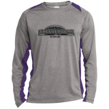 Checkerdome Black ST361LS Long Sleeve Heather Colorblock Poly T-Shirt