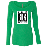 The Box White NL6731 Ladies' Triblend LS Scoop