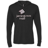 Jamestown Mall White NL6021 Unisex Triblend LS Hooded T-Shirt