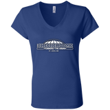 Checkerdome White B6005 Ladies' Jersey V-Neck T-Shirt