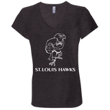 St. Louis Hawks White B6005 Ladies' Jersey V-Neck T-Shirt