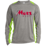 Mars Music ST361LS Long Sleeve Heather Colorblock Poly T-Shirt