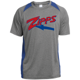 Zips   Heather Colorblock Poly T-Shirt