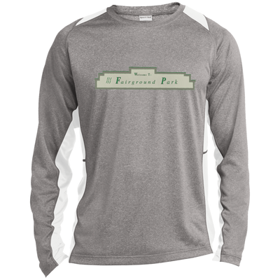 Fairground Park  ST361LS Long Sleeve Heather Colorblock Poly T-Shirt