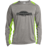 Checkerdome Black ST361LS Long Sleeve Heather Colorblock Poly T-Shirt