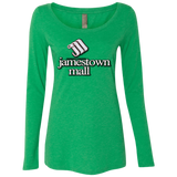 Jamestown Mall White NL6731 Ladies' Triblend LS Scoop