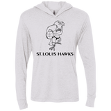 St. Louis Hawks Black NL6021 Unisex Triblend LS Hooded T-Shirt