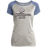 Jamestown Mall White LST362 Ladies Heather on Heather Performance T-Shirt