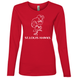 St. Louis Hawks White 884L Ladies' Lightweight LS T-Shirt