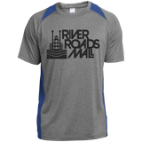 River Roads Mall ST361 Heather Colorblock Poly T-Shirt