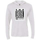 The Box White NL6021 Unisex Triblend LS Hooded T-Shirt