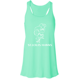 St. Louis Hawks White B8800 Flowy Racerback Tank