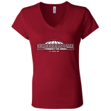 Checkerdome White B6005 Ladies' Jersey V-Neck T-Shirt