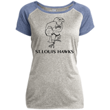 St. Louis Hawks Black LST362 Ladies Heather on Heather Performance T-Shirt