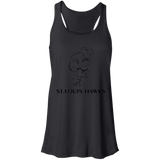 St. Louis Hawks Black B8800 Flowy Racerback Tank