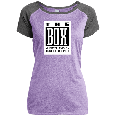 The Box White LST362 Ladies Heather on Heather Performance T-Shirt