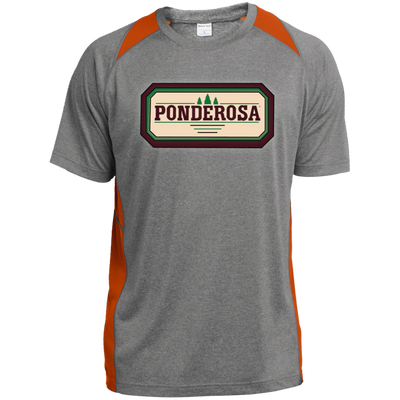 Ponderosa ST361 Heather Colorblock Poly T-Shirt