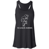 St. Louis Hawks White B8800 Flowy Racerback Tank