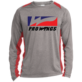 Pro Wings  Long Sleeve Heather Colorblock Poly T-Shirt