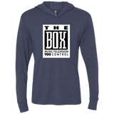 The Box White NL6021 Unisex Triblend LS Hooded T-Shirt