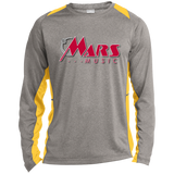 Mars Music ST361LS Long Sleeve Heather Colorblock Poly T-Shirt