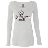 Jamestown Mall White NL6731 Ladies' Triblend LS Scoop