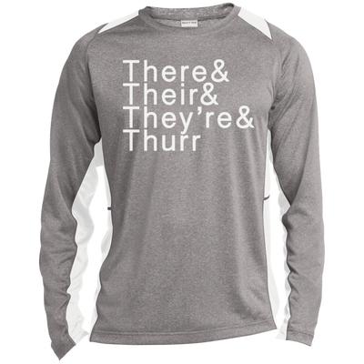 There Their Thurr ST361LS Long Sleeve Heather Colorblock Poly T-Shirt