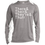 There Their Thurr ST361LS Long Sleeve Heather Colorblock Poly T-Shirt