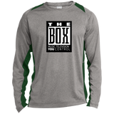 The Box ST361LS Long Sleeve Heather Colorblock Poly T-Shirt