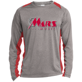 Mars Music ST361LS Long Sleeve Heather Colorblock Poly T-Shirt