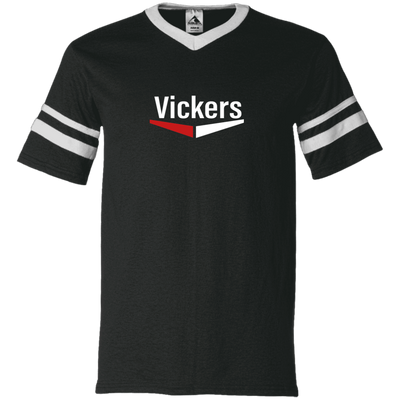 Vickers White 360 V-Neck Sleeve Stripe Jersey